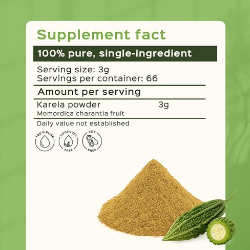 Bixa Botanical Bitter Melon Extract 5% Bitters| Normal Blood Levels | Skin & Blood Oxygenation | 60 Veg Capsules(450mg) in Kuwait