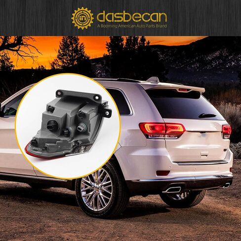 Dasbecan Left Driver Side Outer Tail Light Assembly Compatible with 2014-2021 Jeep Grand Cherokee Laredo/Limited/Overland/Summit Replaces 68110017AF CH2804106 Taillight Halogen Type in Saudi Arabia