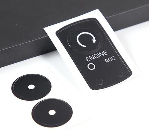 Button Stickers Repair Kit for Chevy Corvette C6 2005-2013, Central Control Engine Stop Start Button Sticker, Ignition Start Button Repair Decals Stickers Set Decorative Accessories, PVC in Saudi Arabia