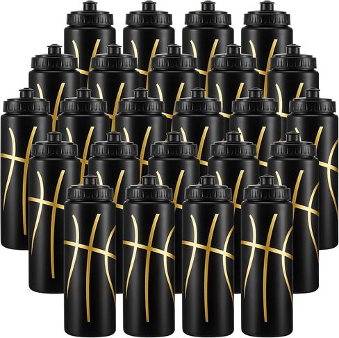 6 Pcs Basketball Water Bottle for Boys 20 oz Basketball Accessories Water Bottle Reusable BPA Free Squeeze Water Bottles Basketball Stuff for Boys Girls School Sports Party Gifts in Kuwait