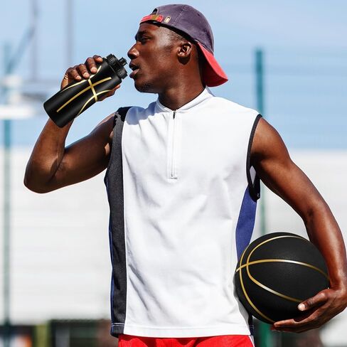 6 Pcs Basketball Water Bottle for Boys 20 oz Basketball Accessories Water Bottle Reusable BPA Free Squeeze Water Bottles Basketball Stuff for Boys Girls School Sports Party Gifts in Kuwait