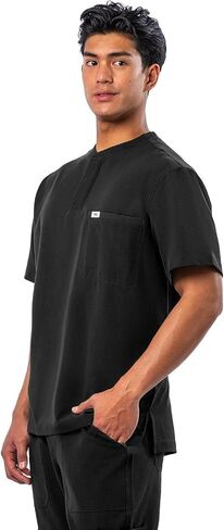 Peelz Karl Henley 2-Pocket Scrub Top for Men-Soft Stretch Fabric Scrubs ، 3-Butting Design Men's Scrubs ، Fit Comfort in Kuwait