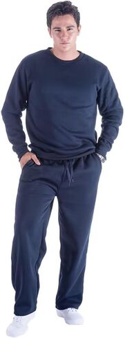 Mens Sweatpants Open Bottom, Basic Long Baggy Sweatpants for Athletic Running, Wide Leg Sweatpants Comfortable in Kuwait