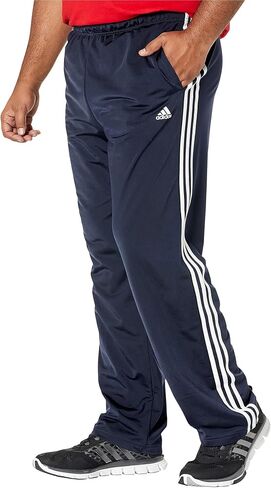 adidas Men's Essentials Warm-up Open Hem 3-stripes Tracksuit Bottoms, Black-white, in Kuwait