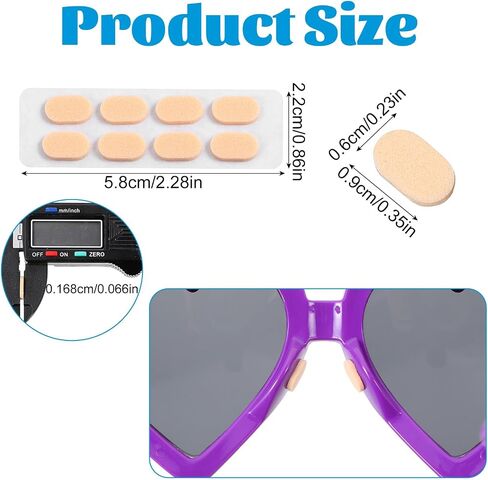 40 Pairs Soft Foam Eyeglass Nose Pads, Self-Adhesive Nose Pads Anti Slip Eyeglass Nose Piece Nosepads 1.5mm Thickness Adhesive Slip Glasses Nose Grips for Sunglasses and Eyeglasses(Skin Color) in Saudi Arabia