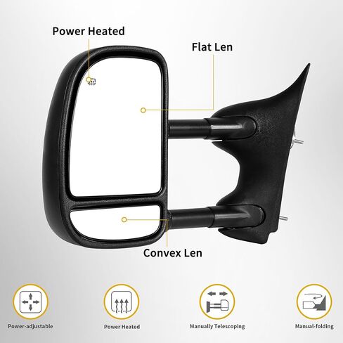 DWVO Towing Mirrors Fits 1988-1998 Chevy GMC C/K 1500 2500 3500 Pickup Manual Extendable Side Mirrors Pair Set in Saudi Arabia