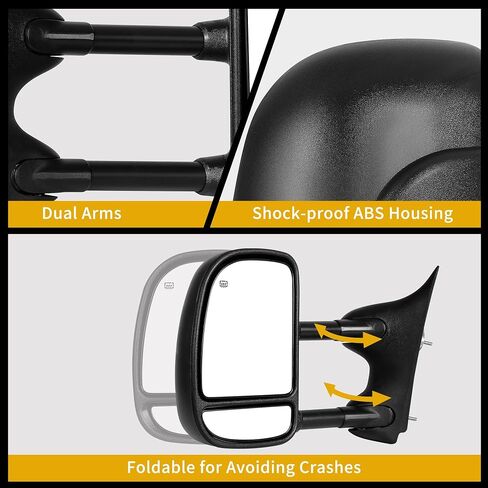 DWVO Towing Mirrors Fits 1988-1998 Chevy GMC C/K 1500 2500 3500 Pickup Manual Extendable Side Mirrors Pair Set in Saudi Arabia