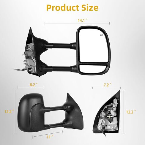 DWVO Towing Mirrors Fits 1988-1998 Chevy GMC C/K 1500 2500 3500 Pickup Manual Extendable Side Mirrors Pair Set in Saudi Arabia