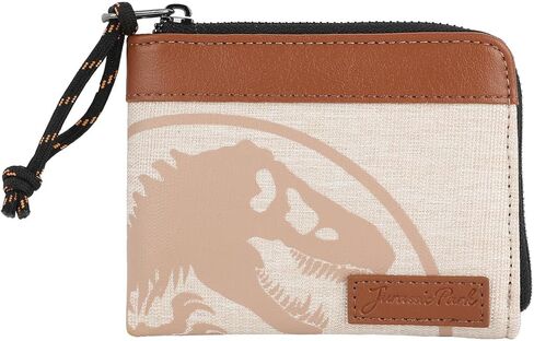 BioWorld Jurassic Park Khaki Logo L-Zip Wallet in Saudi Arabia