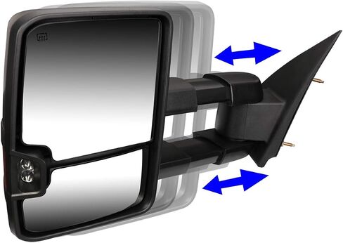 DNA Motoring TWM-030-T888-BK-SM Pair of Powered Heated Foldable Towing Side Mirrors Replacement Compatible With 99-02 Silverado/Sierra, 00-02 Tahoe/Suburban/Yukon W/Turn Signal in Saudi Arabia