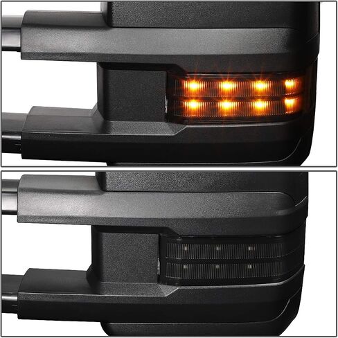 DNA Motoring TWM-030-T888-BK-SM Pair of Powered Heated Foldable Towing Side Mirrors Replacement Compatible With 99-02 Silverado/Sierra, 00-02 Tahoe/Suburban/Yukon W/Turn Signal in Saudi Arabia