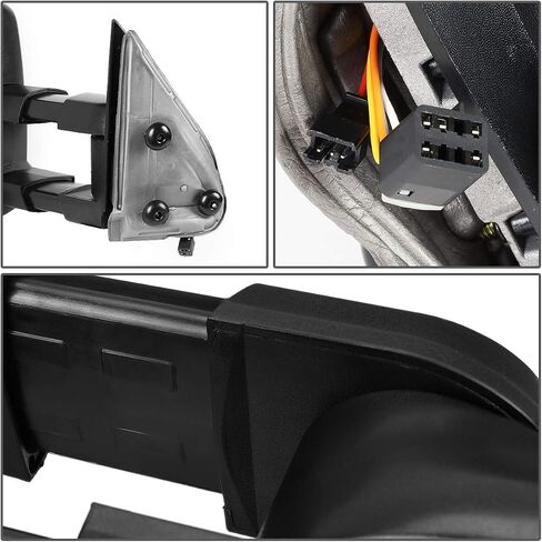 DNA Motoring TWM-030-T888-BK-SM Pair of Powered Heated Foldable Towing Side Mirrors Replacement Compatible With 99-02 Silverado/Sierra, 00-02 Tahoe/Suburban/Yukon W/Turn Signal in Saudi Arabia