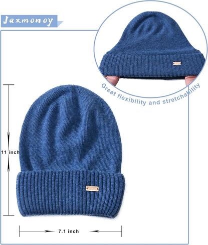 jaxmonoy Slouchy Beanies for Women Winter Lightweight Ladies Knit Hat Cuffed Soft Warm Slouch Beanie Cap - Brown in Saudi Arabia