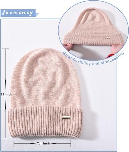 jaxmonoy Slouchy Beanies for Women Winter Lightweight Ladies Knit Hat Cuffed Soft Warm Slouch Beanie Cap - Brown in Saudi Arabia