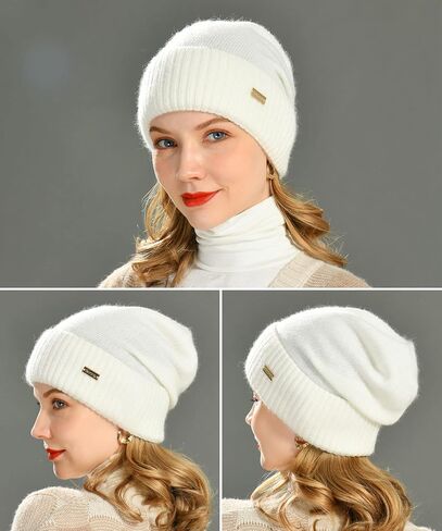 jaxmonoy Slouchy Beanies for Women Winter Lightweight Ladies Knit Hat Cuffed Soft Warm Slouch Beanie Cap - Brown in Saudi Arabia