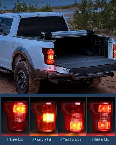 Nilight Taillight Assembly Compatible with 2018 2019 2020 Ford F150 F-150 Pickup Truck Rear Lamp Replacement OE Style Red Housing with Bulbs and Harness Driver and Passenger side in Saudi Arabia