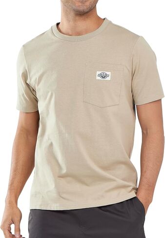 NORTHYARD Men's Cotton Work Shirt Heavyweight Crew Neck Short Sleeve T-Shirts Relaxed Fit Outdoor Wear with Chest Pocket in Saudi Arabia