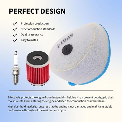 Motorcycle Air Filter for KXF250 450 2006-2016; Honda CRF250R 250X 450R 450X 2002-2013; RM Z250 Z450 125 250 2003-2018; WR 250F 400F 426F; YZ 250F 250X 450F 450FSP in Kuwait