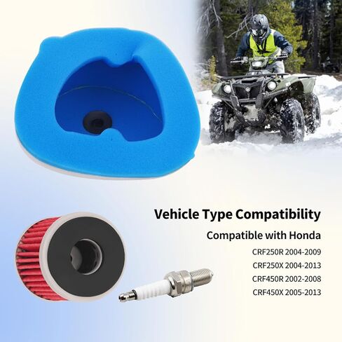Motorcycle Air Filter for KXF250 450 2006-2016; Honda CRF250R 250X 450R 450X 2002-2013; RM Z250 Z450 125 250 2003-2018; WR 250F 400F 426F; YZ 250F 250X 450F 450FSP in Kuwait
