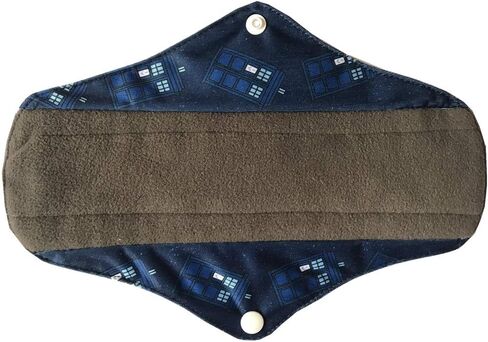 MUMBABY 5 Pieces 10 Inch (25.4cm) Regular Charcoal Bamboo Mama Cloth/Menstrual Pads/Reusable Sanitary Pads (Sky Blue, Medium) in Kuwait