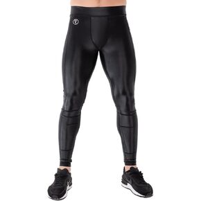 Kapow Meggings Shiny Performance Leggings - Compression Pants for Men with Pockets