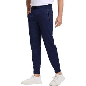 Men's Sweatpants with Zipper Pockets Tapered Fleece Joggers for Men Athletic Track Pants for Workout Jogging Running