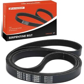 A-Premium Engine Serpentine Drive Belt Compatible with Ford Focus 2005-2007, Transit Connect 2011-2013, 2.0L - Replace 4S4Q6C301CB