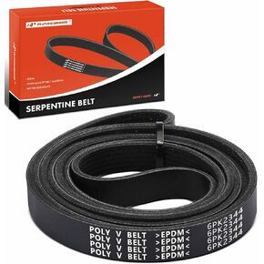 A-Premium Engine Serpentine Drive Belt متوافق مع Chevy ، GMC ، Ford ، Cadillac ، Jeep ، Buick & Saab Cars-Silverado ، Tahoe ، Mustang ، Sierra ، Yukon ، Escalade ، Cherokee ، 9-3 & More