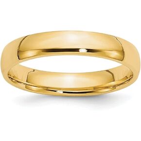 Diamond2Deal 14K Gold Gold 4mm Band Band Band Ring Size 7