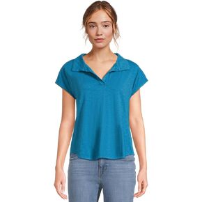 Women's Open Dolman Sleeve Polo Tee