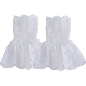 MROTRIDA LACE LACE الأصفاد القابلة للفصل الأكمام مطوية الأكمام الملاذ الأكمام الكشكشة الدانتيل