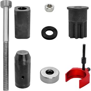 9U-6891 Injector Sleeve Removal Installer Tool Set 8 Pcs + J-38587-A Engine Barring Socket +9U-7227 Injector Height Tool Fits for CAT Caterpillar 3406E C15 C16 Engines