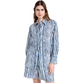 Vince Women's Painterly Stripe Oversized Shirt