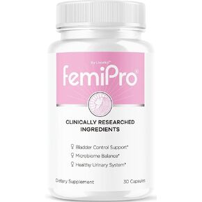 دعم التحكم في المثانة الفم - كبسولات Femipro ، دعم المثانة فيث ، فثى بروبيوتيك ، حبوب منع الحمل فيث ، مراجعات Femipro ، ملحق دعم المثانة فيث ، 30 كبسولة لمدة شهر واحد