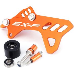 واقي سلسلة غلاف المسرس الأمامي متوافق مع 250 350 SXF XC-F 2016-2021 | إكسسوارات Case Saver SXF XCF (SXF-Orange)