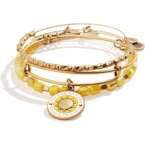 أليكس وآني AA63702222EXPANDABLE BANGLE BRACELETRG ، لدي القدرة على إشعال مجموعة العالم من 3 ، رافايليان الذهب ، الأصفر ، سوار