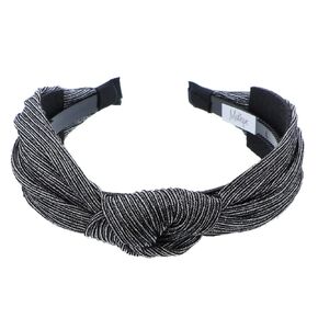Motique Accessories Elegant Wedding Holiday Cotton Knot Glitter Headband-Gold