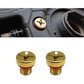 2Pcs Radiator Coolant Expansion Tank Bleeder Screw Air Bleeder Screw Reservoir Plug with Rubber O-ring Compatiable With X1,X3, X5, Z3, Z4, 325i Replace 17111712788
