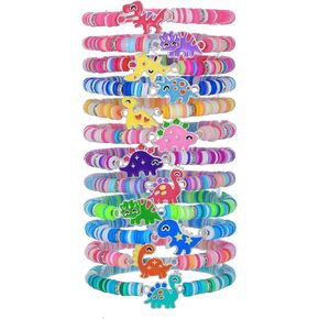 Friendship Bracelets for Women, Inspirational Preppy Bracelets Stackable, Best Friend bracelet Set, Stretch Colorful Heishi Clay Beaded Bracelets for Women