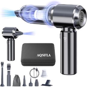 Car Cordable Cordless 21000PA Power High Power Mini Cleaner 4-in-1 Air Air Duster & Air Blower & Pump Hand Vacuum مع محرك بدون فرش للسيارة ، المنزل ، المكتب ، التخييم (رمادي مشرق)