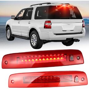 High Mount Stop Light LED Third Brake Light Assemblies Compatible with Ford Expedition 2003-2016 /Lincoln Navigator 2003-2016 Rear LED Brake Lamp (Red Lens)