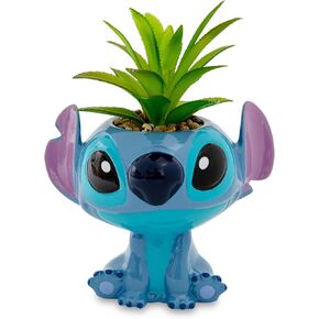Toynk Disney Lilo & Stitch Full Body 5-Inch Ceramic Planter with Artificial Succulent