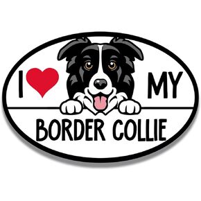 Magnet Me Up I Love My Morkie Dog Breed Magnet Decal, 4x6 Inches Oval, Cute Car Accessory for Morkie Lovers, Cute Peeking Dog Bumper Magnet, Car or Fridge Accessory, Crafted in USA