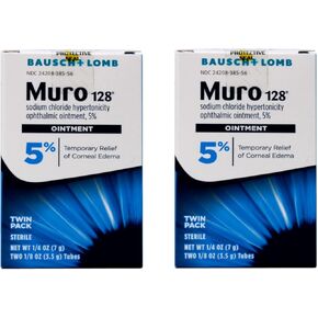 Bausch & Lomb Muro 128 Ointment 5 ٪ 2-Pack 7 G (حزمة 2)
