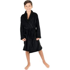 Leveret Kids Robe Boys Girls Bathrobe Shawl Collar Fleece Sleep Robe Size 4-14 Years