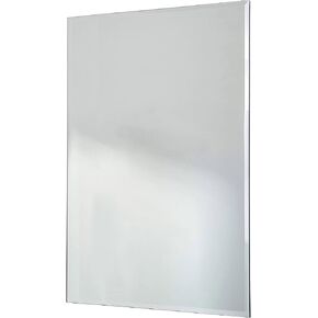 Red Co. 14" x 18" Large Decorative Frameless Beveled Edge Wall Hanging Mirror, Rectangular