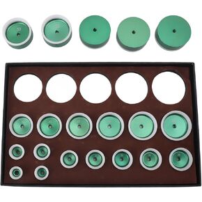 ZJchao Watch Press Die Set 20 58mm, Sturdy Watch Repair Kit with Back Case Press Dies, Metal and ABS Material, 20Pcs Watch Press Die Kit Watch Dies Kit Watch Back Case Closer Dies Watch