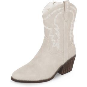 Cowboy Boot for Women,Western Embroidered Cowgirl Booties with Pointed Toe Side Chunky Heel Zipper Women Ankle Booties