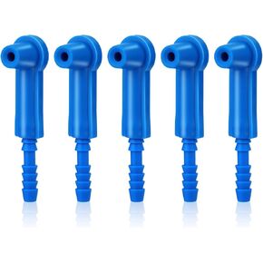 5pcs Brake Fluid Bleeder Bleeding Connectors, Exchange Tool Connector Brake Bleeder Adapter Kit Oil Pumping Pipe Connectors Automotive Quick Brake Oil Exchange Tool for Cars Vehicles (Black)