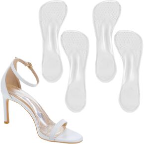 2 Pairs Weight Shifting Insoles for High Heels Women's 6-7.5 Transparent Inserts for High Heels Adhesive Comfort Shoe Pads for Women Foot Pain Relief Sandal Flats Boots Pumps Plantar Fasciitis